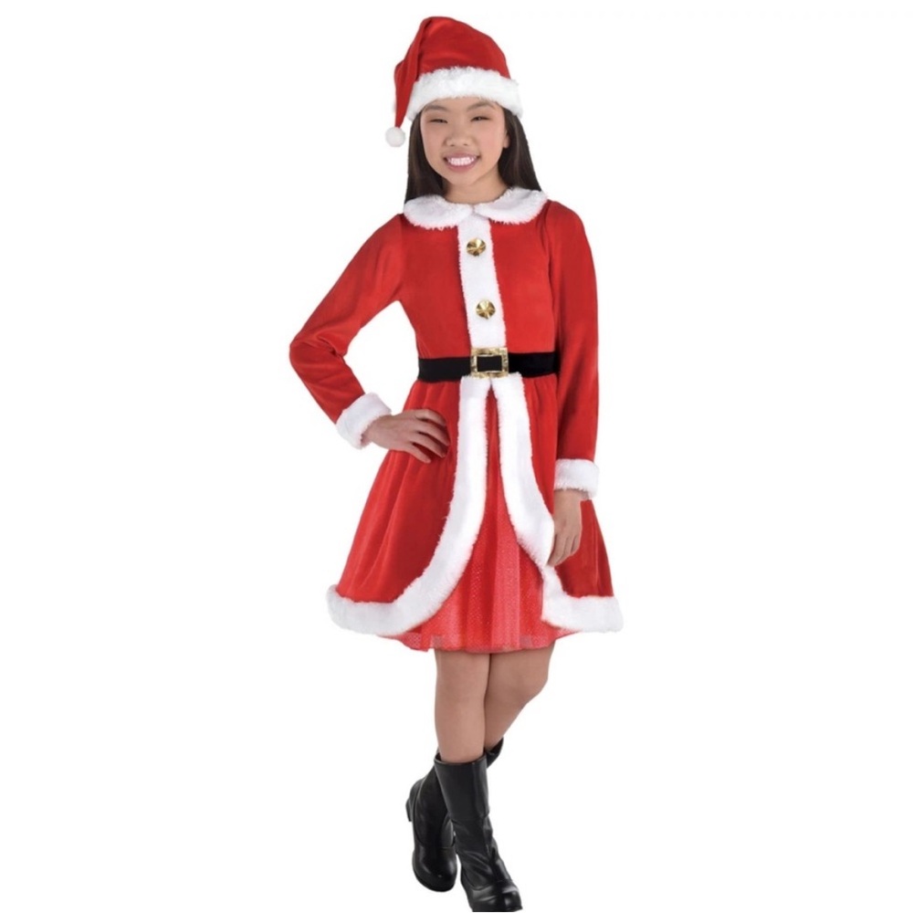 Mrs. Claus Girls Dress Santa Costume - Christmas / Halloween